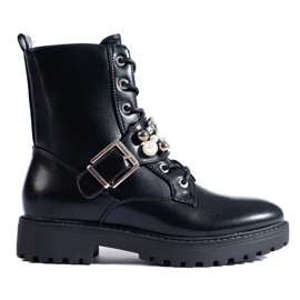 Bolsas femininas pretas com pérolas Shelovet preto