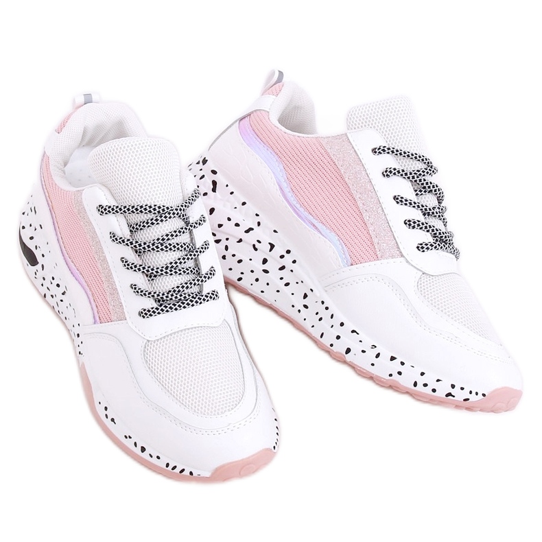 Tênis esportivo feminino Milano Pink branco