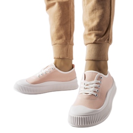 Tênis plataforma Collepepe rosa Tênis plataforma Collepepe rosa