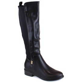 Botas femininas com borracha elástica, isoladas pretas Filippo DKZ4821 preto Botas femininas com borracha elástica, isoladas pretas Filippo DKZ4821 preto