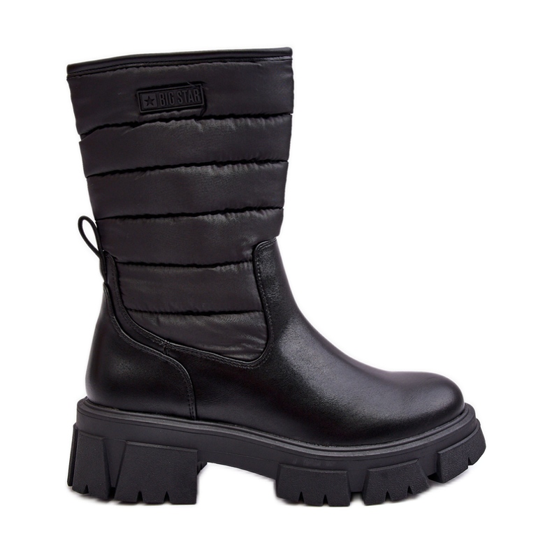 Botas de neve isoladas com zíper pretas Big Star MM274068 preto