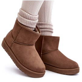 Botas de neve femininas com isolamento de pele marrom Big Star MM274161