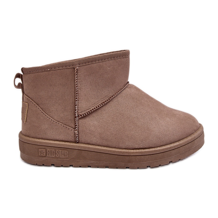 Botas de neve isoladas femininas bege escuro Big Star KK274294