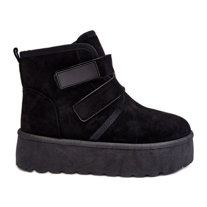 FG2 Botas de neve com plataforma feminina pretas Naredi preto