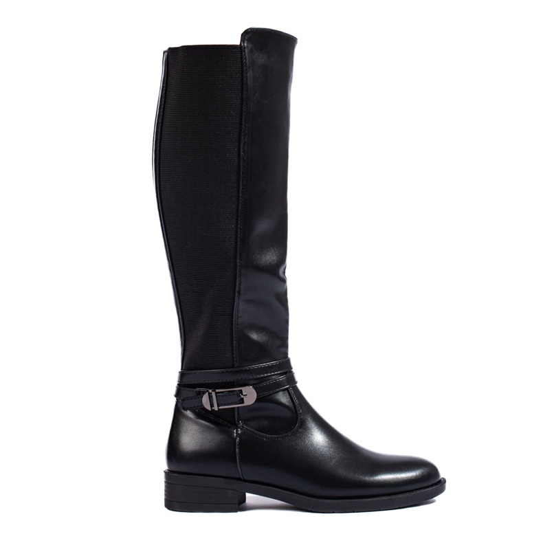 Botas femininas pretas clássicas da Shelovet preto