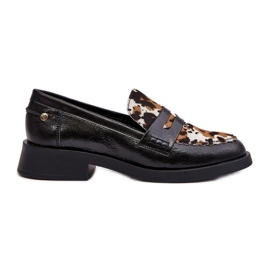 Sapatos de couro femininos mocassins Maciejka 06250-01 pretos
