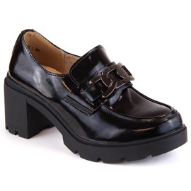 Sapatos de couro de salto alto Filippo W PAW474A, preto Sapatos de couro de salto alto Filippo W PAW474A, preto