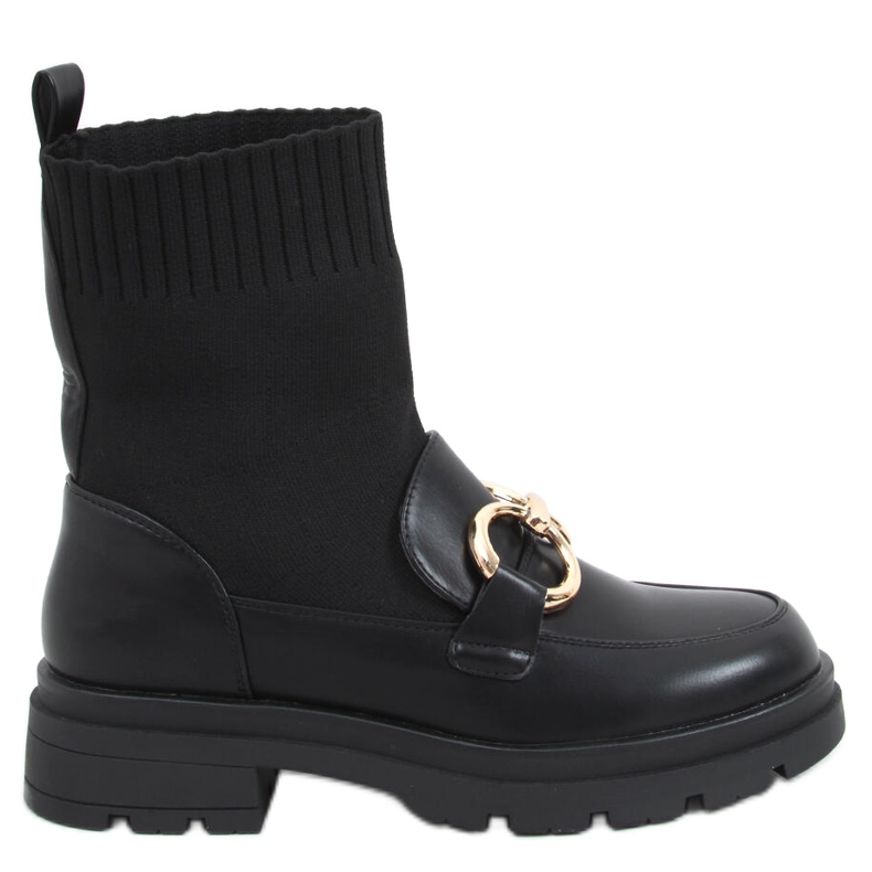 Botas de cano alto com meia Tone Black preto Botas de cano alto com meia Tone Black preto