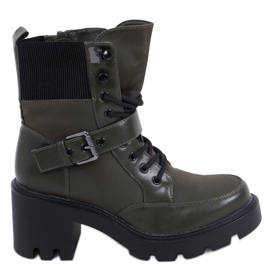 Botas de salto alto com cadarço Brooks DK.GREEN verde