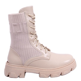 Trabalhadores com cabedal flexível Calling Beige bege