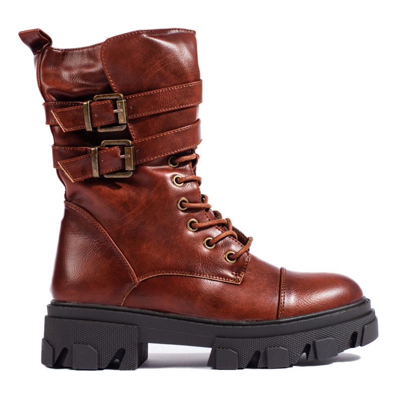 Sacolas femininas marrons com fivelas Shelovet castanho