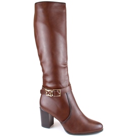 Botas femininas com isolamento marrom Sergio Leone KZ103