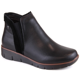 Botas femininas de couro com isolamento preto Filippo DBT4781