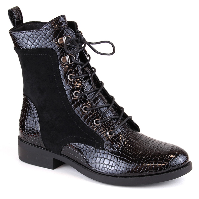 Botas femininas de salto baixo, isoladas, pretas Filippo DBT4823 preto