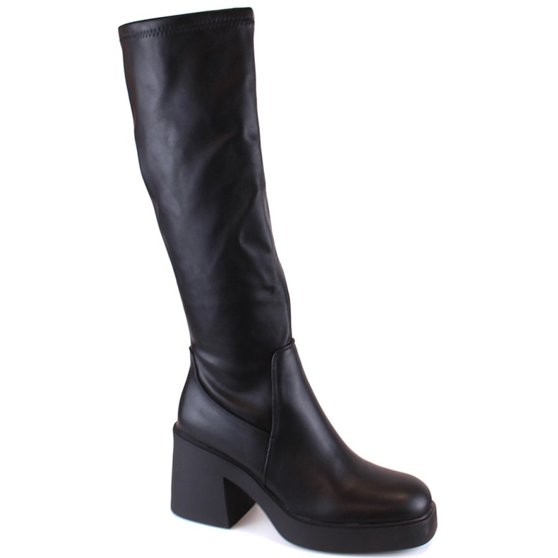 Botas femininas pretas de salto alto e plataforma com isolamento Filippo DKZ4999 preto