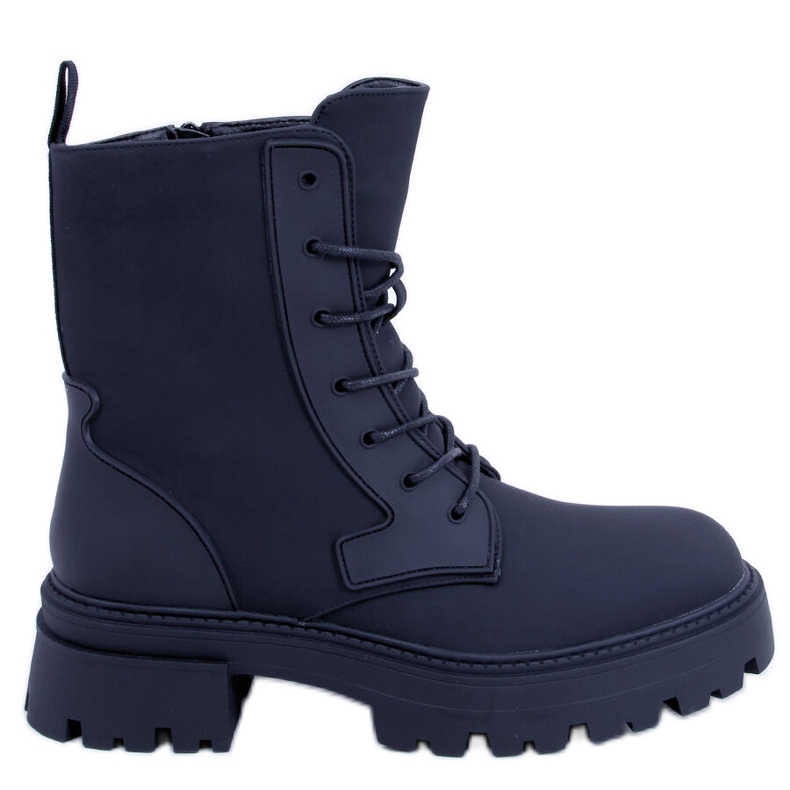 Bota Tamar Black com cadarço preto