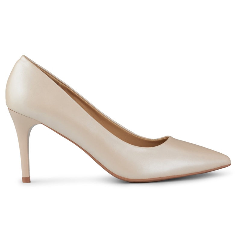 Pó de salto alto feminino baixo bege