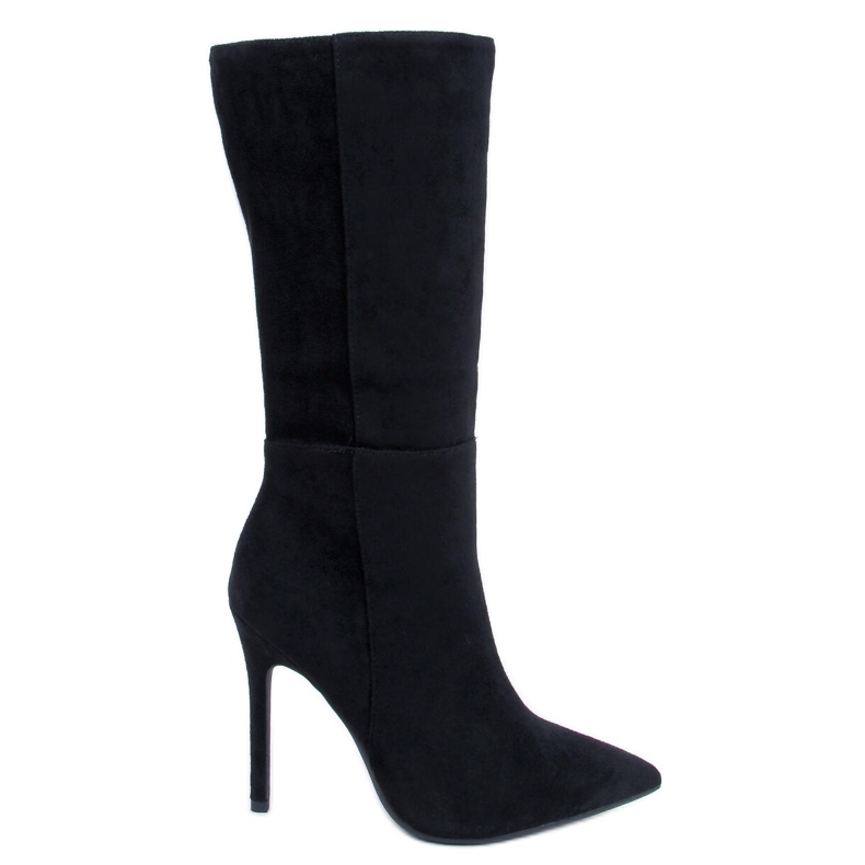 Botas clássicas de salto alto de camurça Marissa Black preto