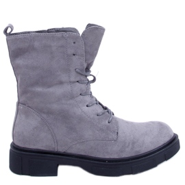 Botas de camurça Lavey Grey com cadarço cinza
