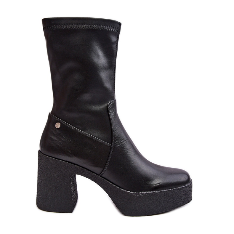 Botins femininos de couro GOE MM2N4047 pretos