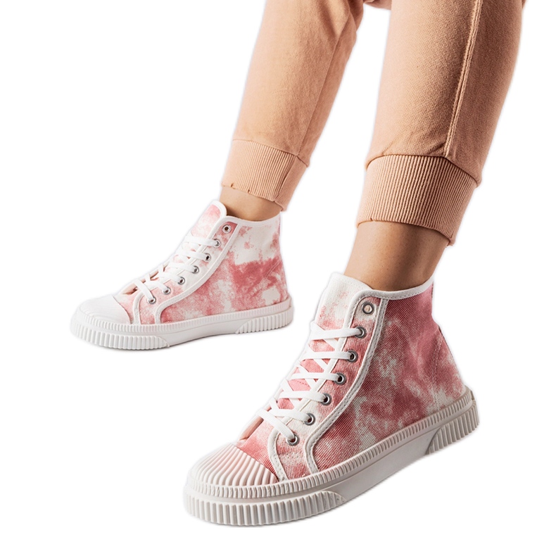 Inna Tênis Turistico rosa com escoriações Inna Tênis Turistico rosa com escoriações