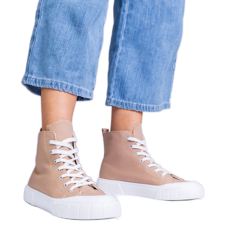 Tênis cano alto Citta marrom castanho