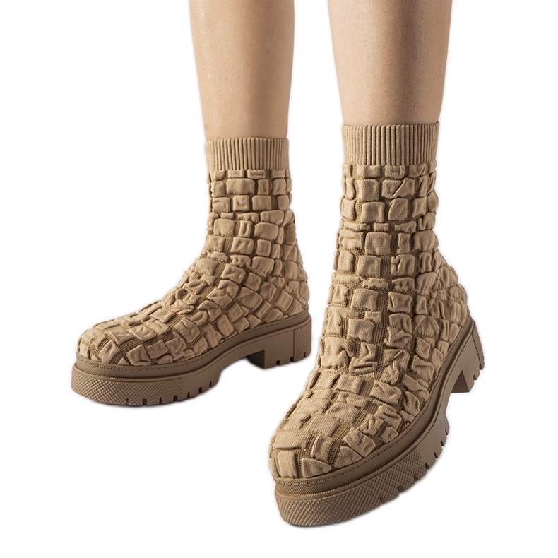 Botins marrons com cano em meia da Arlington castanho