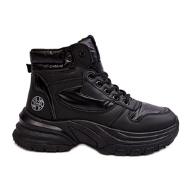 Botins femininos com sola grossa Lee Cooper LCJ-23-44-1973L preto