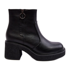 Sergio Leone Botas femininas pretas Romella com zíper preto Sergio Leone Botas femininas pretas Romella com zíper preto
