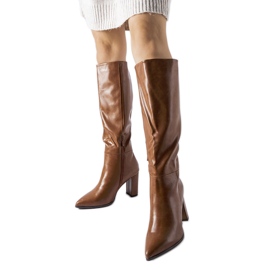 Botas de salto alto Glassboro marrons marrom