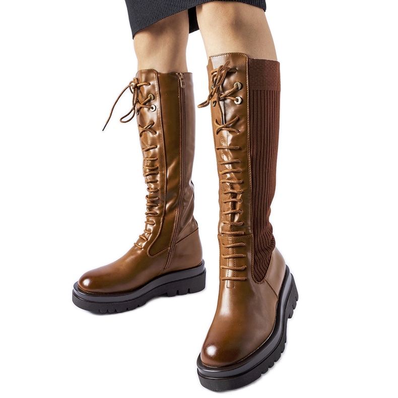 Botas Geronimo com isolamento alto marrom castanho