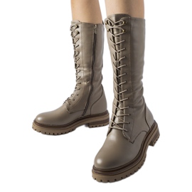 Trabalhadores Montepiano com cadarço alto marrom