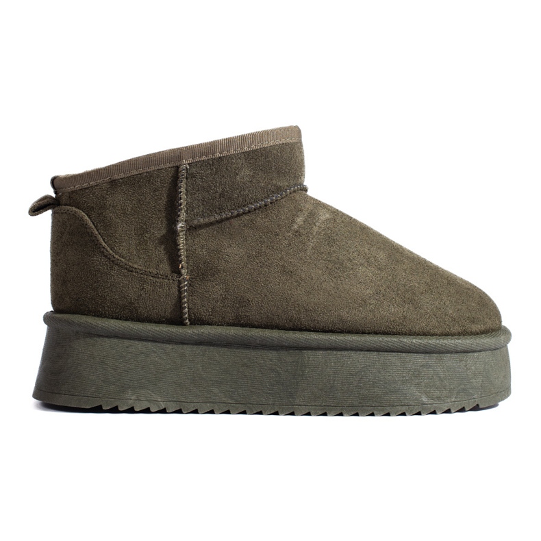 Botas baixas de neve verdes femininas Shelovet