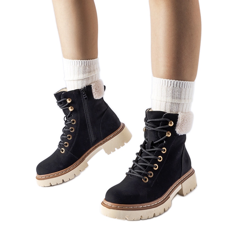 Botas femininas de inverno Bassano com isolamento preto