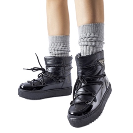 Botas de neve pretas isoladas com elástico Oslavia preto