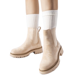 Botas isoladas bege com strass Taunton