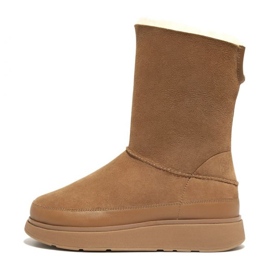 Botas curtas de cisalhamento dupla face FitFlop GEN-FF W GO9-A69 marrom