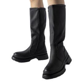 Botas Fontanella pretas com isolamento fosco preto