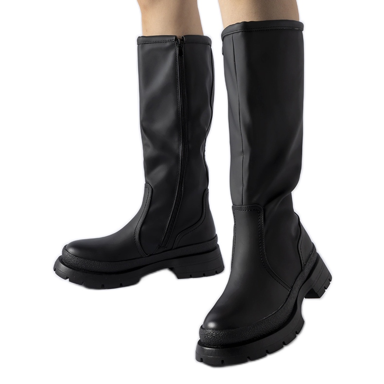Botas Fontanella pretas com isolamento fosco preto