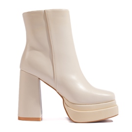 Botins de salto alto creme Shelovet. bege