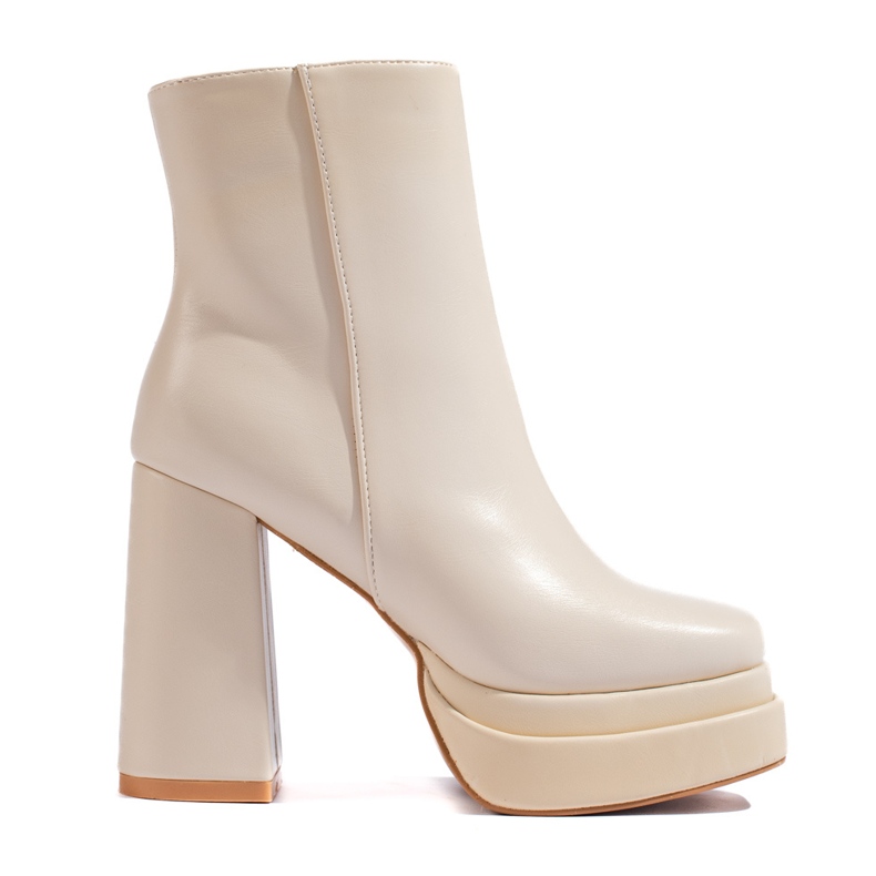 Botins de salto alto creme Shelovet. bege
