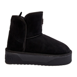 Botas de neve com plataforma impermeável vegana D.Franklin DFSH371004 pretas preto
