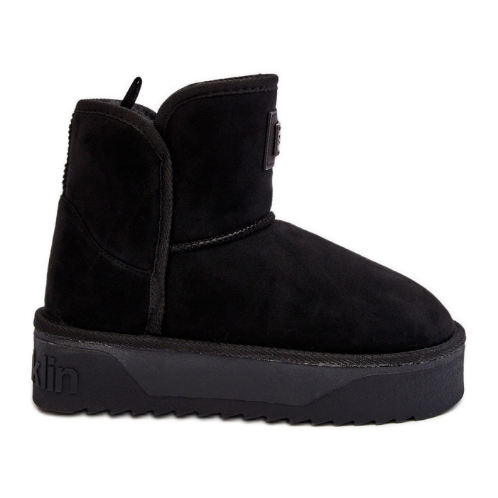 Botas de neve com plataforma impermeável vegana D.Franklin DFSH371004 pretas preto