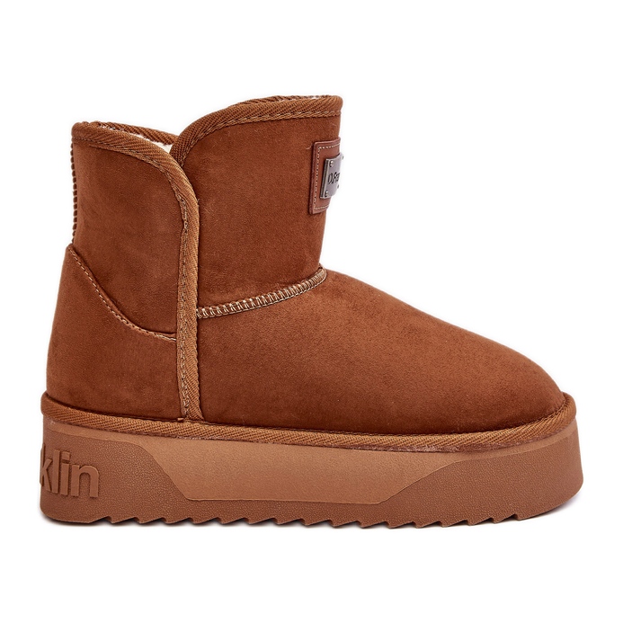 Botas de neve com plataforma impermeável vegan D.Franklin DFSH371004 Marrom castanho