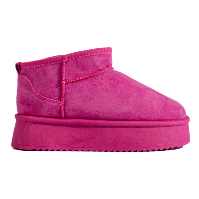 Botas femininas de neve baixas fúcsia Shelovet rosa