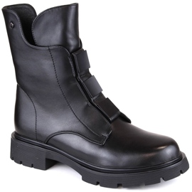 Botas femininas pretas isoladas com zíper Filippo DBT4890 preto