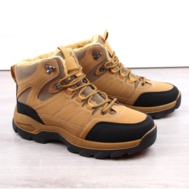 Sapatos masculinos de camelo com isolamento de inverno marrom