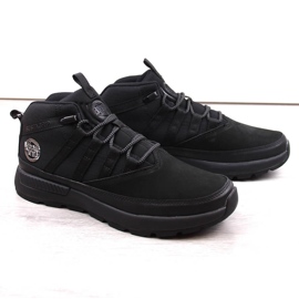 Bustagrip Botins masculinos em couro preto