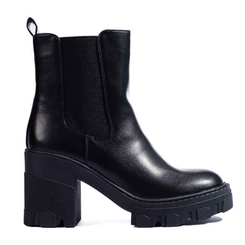 SHELOVET Botas Chelsea pretas femininas preto