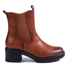 SHELOVET Botas Chelsea marrons femininas marrom